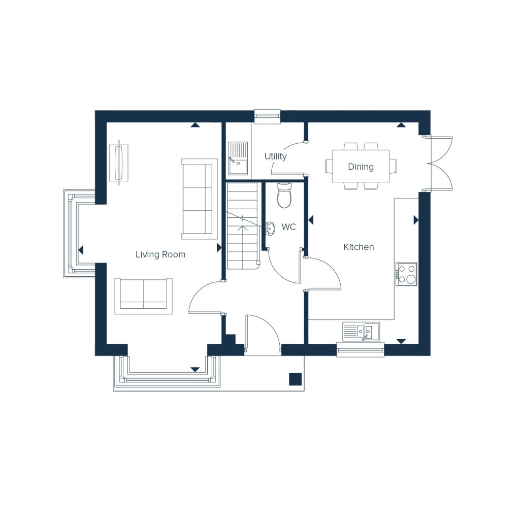 Floorplan for Plot 19 - The Warwick