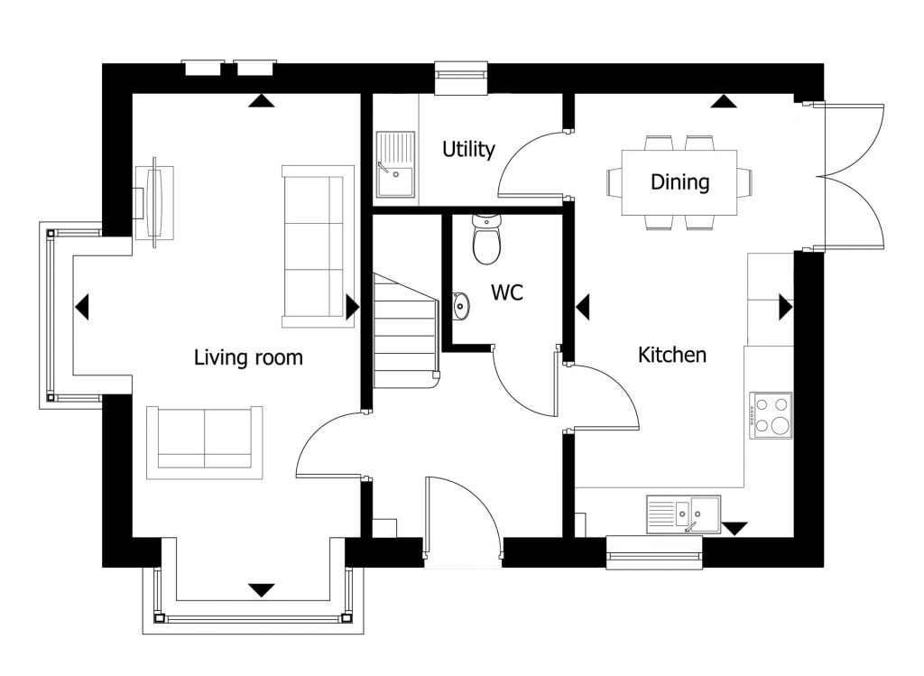 Floorplan for Plot 39 - The Warwick