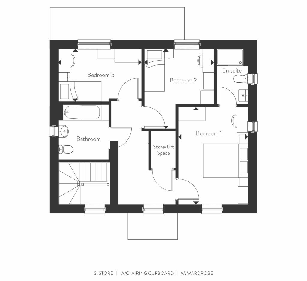 Floorplan for Plot 25 - The Willow