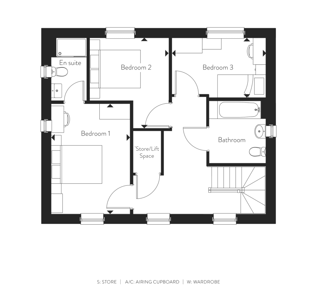 Floorplan for Plot 21 - The Willow