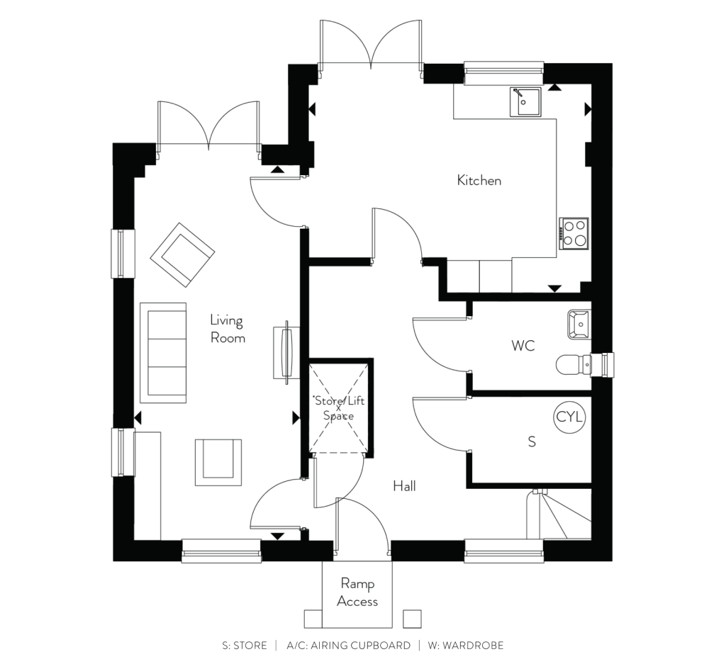 Floorplan for Plot 21 - The Willow
