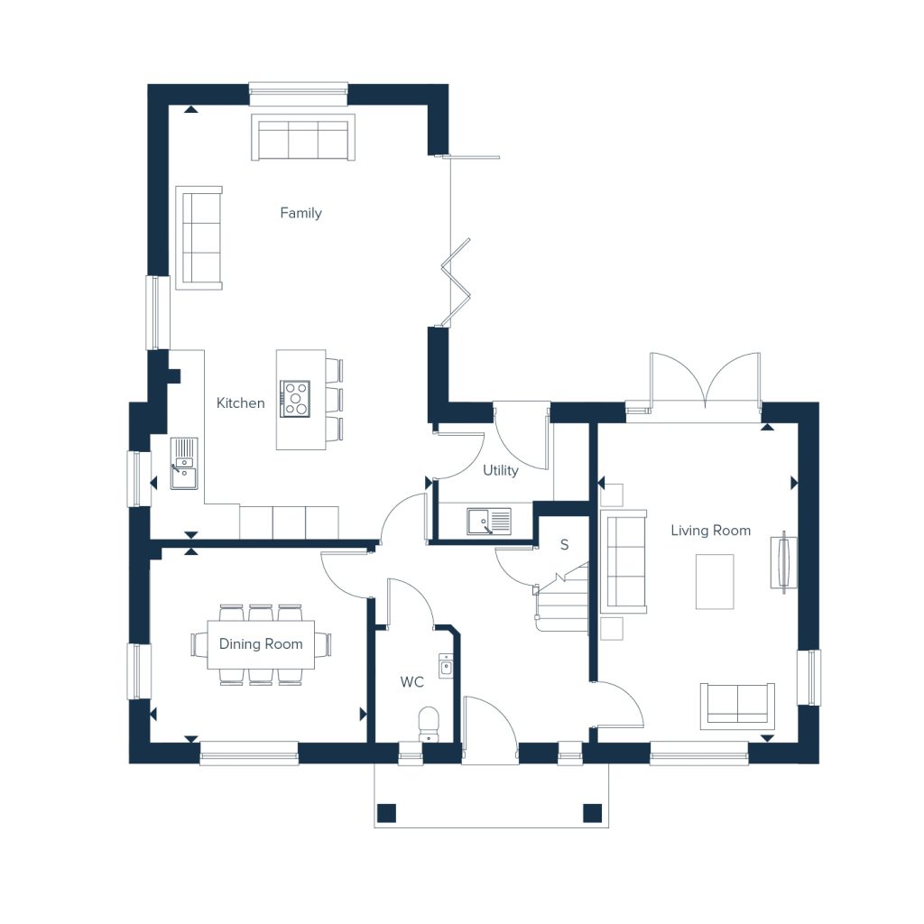 Floorplan for Plot 23 - The Windermere
