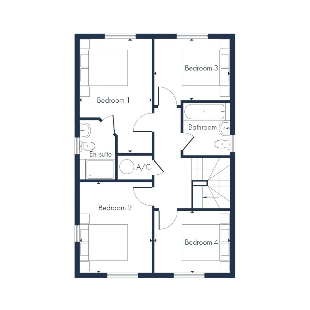 Floorplan for Plot 25 - The Yardley