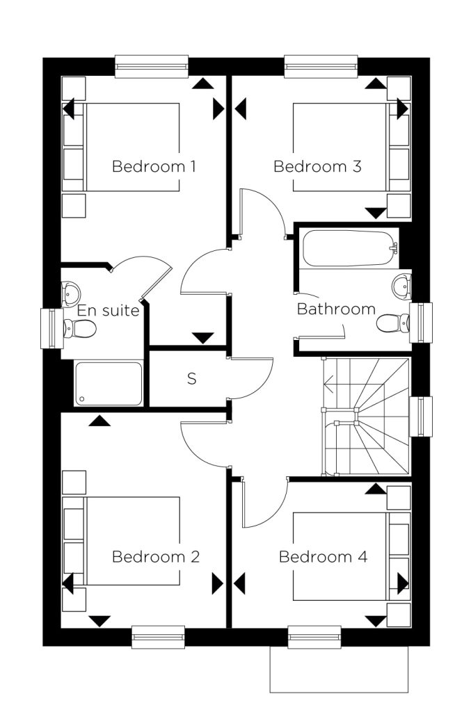 Floorplan for Plot 2 - The Yardley