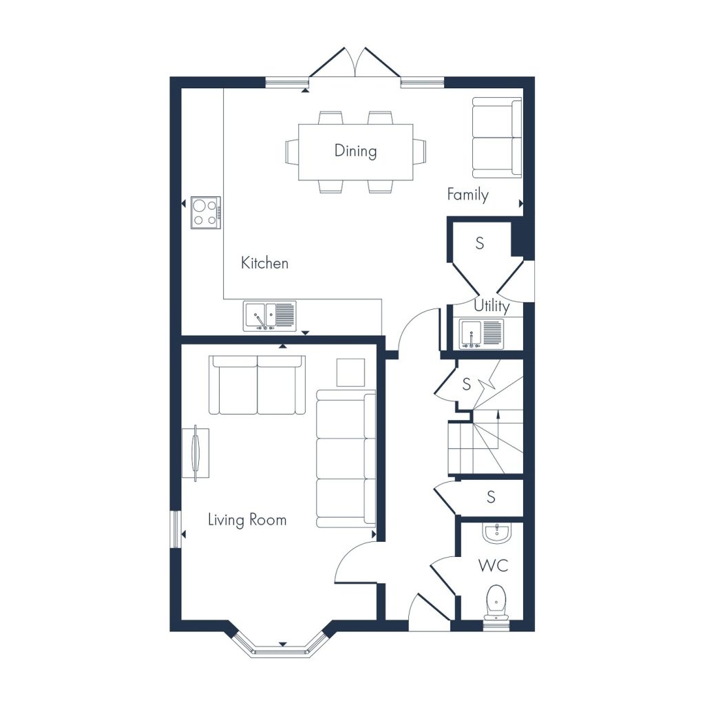 Floorplan for Plot 25 - The Yardley