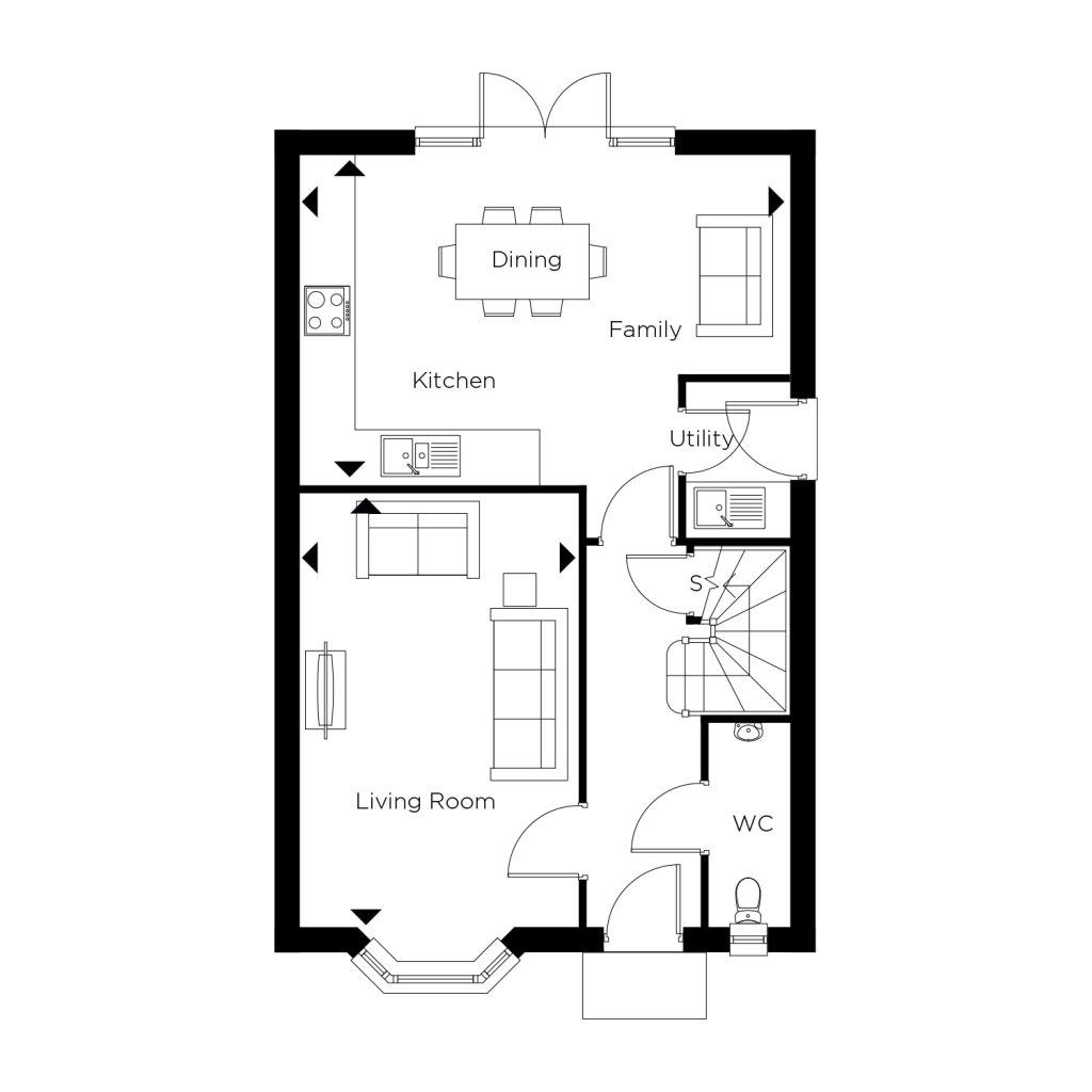 Floorplan for Plot 261 - The Yardley