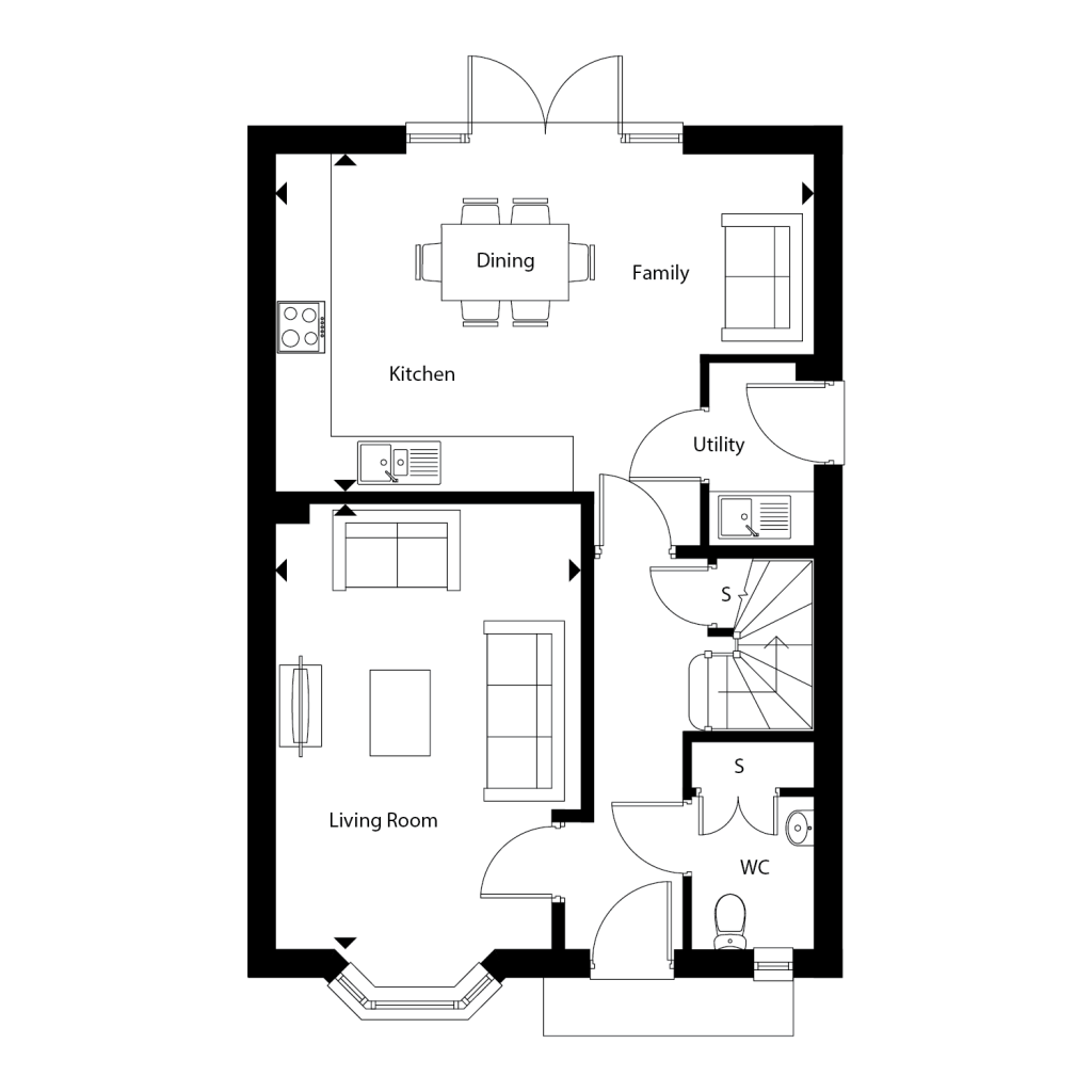Floorplan for Plot 62 - The Yew