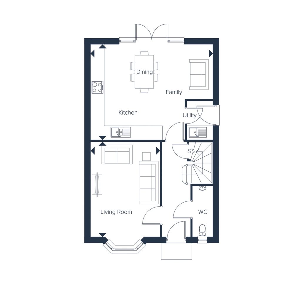 Floorplan for Plot 21 - The Yardley
