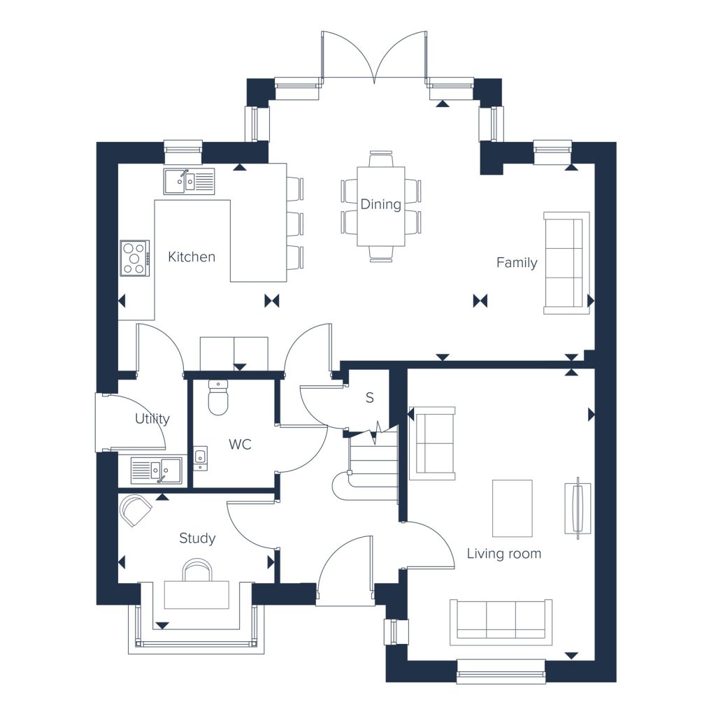 Floorplan for Plot 17 - The Lavenham