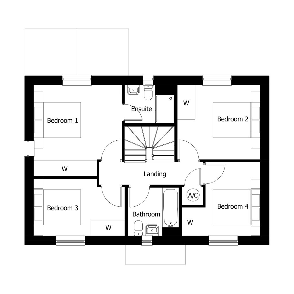 Floorplan for Plot 34 - The Kedleston