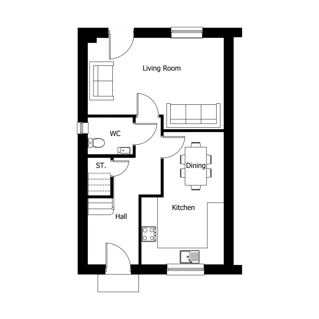Floorplan for Plot 27 - The Arlington