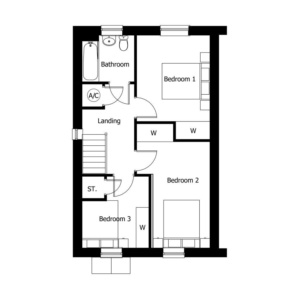Floorplan for Plot 27 - The Arlington