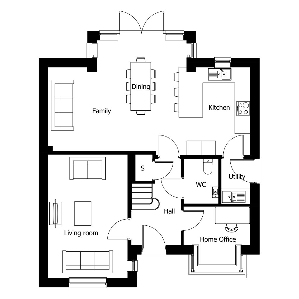 Floorplan for Plot 33 - The Roxley