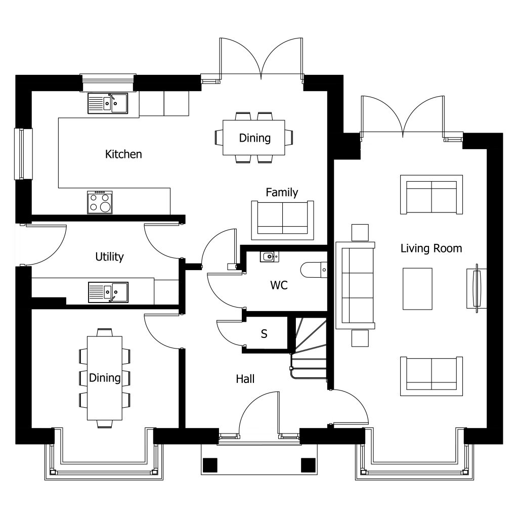Floorplan for Plot 56 - The Sherringham